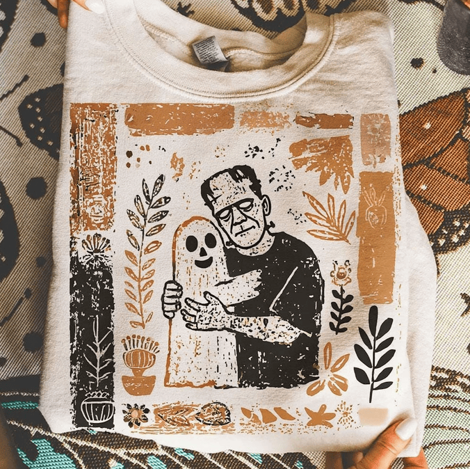 Monster Hugs Sweatshirt-Graphic Tees-Krush Kandy, Women's Online Fashion Boutique Located in Phoenix, Arizona (Scottsdale Area)