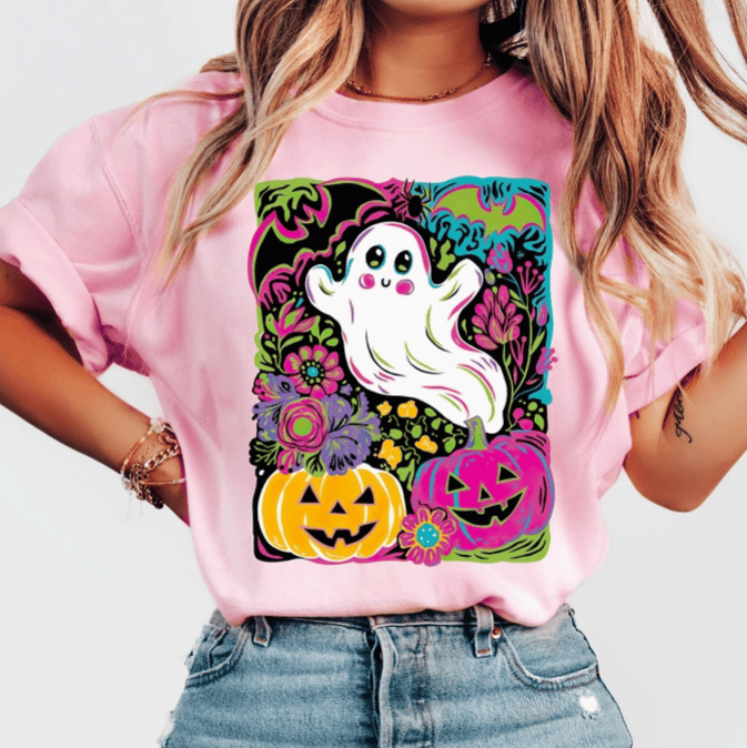 Boo-tiful Garden Ghost Tee-Graphic Tees-Krush Kandy, Women's Online Fashion Boutique Located in Phoenix, Arizona (Scottsdale Area)
