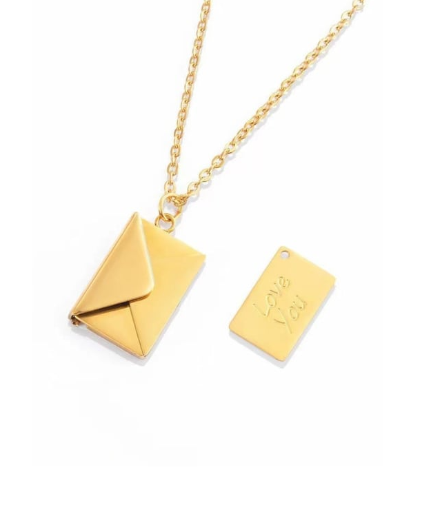 Stainless Steel Geometric Minimalist Envelope Necklace-Jewelry-Krush Kandy, Women's Online Fashion Boutique Located in Phoenix, Arizona (Scottsdale Area)