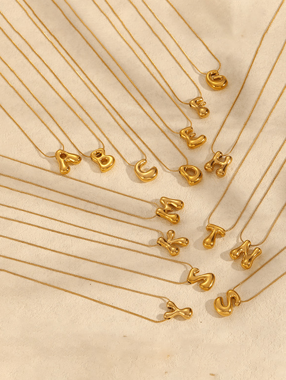 Stainless Steel Letter Minimalist Necklace-Jewelry-Krush Kandy, Women's Online Fashion Boutique Located in Phoenix, Arizona (Scottsdale Area)