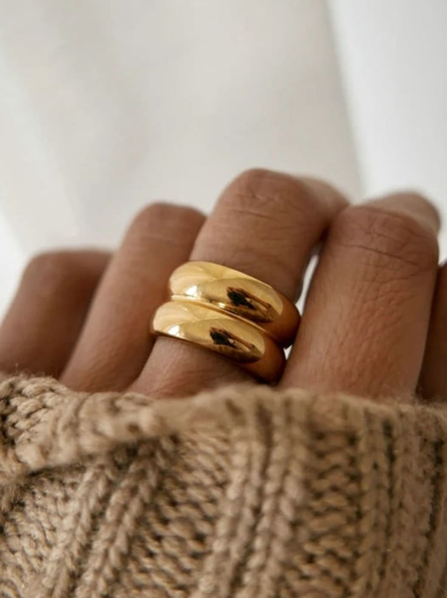 Stainless Steel Geometric Trend Band Ring-Jewelry-Krush Kandy, Women's Online Fashion Boutique Located in Phoenix, Arizona (Scottsdale Area)