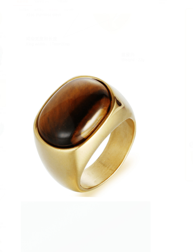 Vintage Tiger's Eye Slab Ring-Jewelry-Krush Kandy, Women's Online Fashion Boutique Located in Phoenix, Arizona (Scottsdale Area)