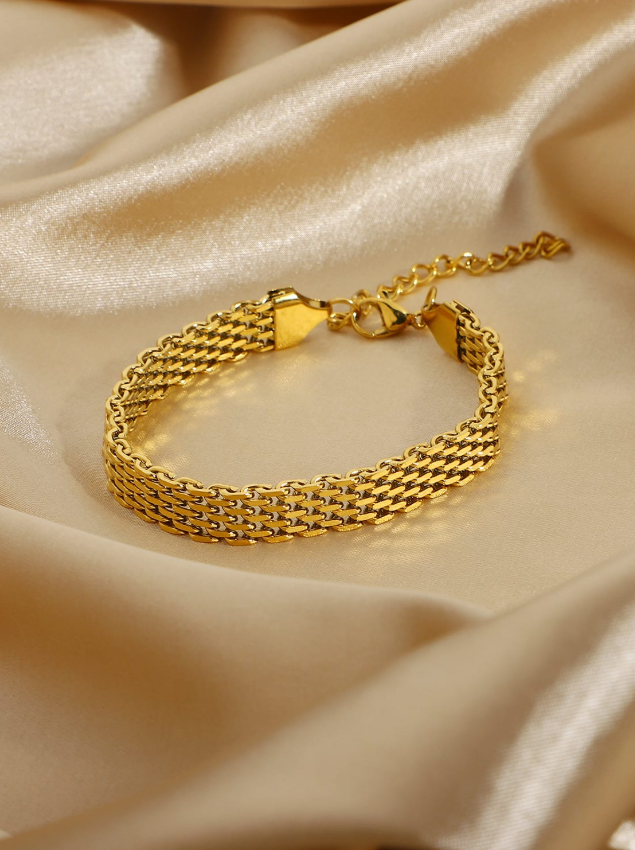 Stainless Steel Geometric Trend Link Bracelet-Jewelry-Krush Kandy, Women's Online Fashion Boutique Located in Phoenix, Arizona (Scottsdale Area)