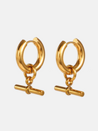 Stainless Steel Geometric Trend Huggie Earrings-Jewelry-Krush Kandy, Women's Online Fashion Boutique Located in Phoenix, Arizona (Scottsdale Area)