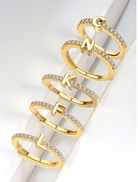Sterling Silver Cubic Zirconia Letter Minimalist Band Ring-Jewelry-Krush Kandy, Women's Online Fashion Boutique Located in Phoenix, Arizona (Scottsdale Area)