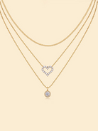 Sterling Silver Moissanite Heart Minimalist Multi Strand Necklace-Necklaces-Krush Kandy, Women's Online Fashion Boutique Located in Phoenix, Arizona (Scottsdale Area)