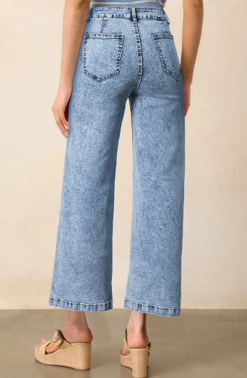 Chic Patch Pocket Straight Leg Loose Jeans-Jeans-Krush Kandy, Women's Online Fashion Boutique Located in Phoenix, Arizona (Scottsdale Area)
