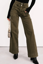 Double Waistband Loose Straight Jeans-Jeans-Krush Kandy, Women's Online Fashion Boutique Located in Phoenix, Arizona (Scottsdale Area)