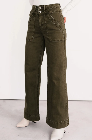 Double Waistband Loose Straight Jeans-Jeans-Krush Kandy, Women's Online Fashion Boutique Located in Phoenix, Arizona (Scottsdale Area)