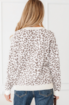 Leopard Drop Shoulder Chunky Knitted Cardigan Sweater-Cardigan-Krush Kandy, Women's Online Fashion Boutique Located in Phoenix, Arizona (Scottsdale Area)