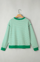 Striped Exposed Seam Patchwork Loose Pullover Top-top-Krush Kandy, Women's Online Fashion Boutique Located in Phoenix, Arizona (Scottsdale Area)