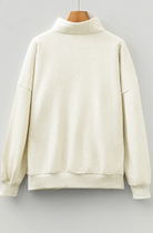 Sequin Candy Canes Contrast Collar Patchwork Loose Sweatshirt-Sweatshirt-Krush Kandy, Women's Online Fashion Boutique Located in Phoenix, Arizona (Scottsdale Area)