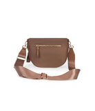 Double Zip Crescent Shape Adjustable Sling Bag-Purses & Bags-Krush Kandy, Women's Online Fashion Boutique Located in Phoenix, Arizona (Scottsdale Area)