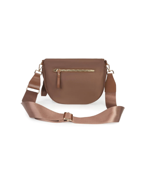 Double Zip Crescent Shape Adjustable Sling Bag-Purses & Bags-Krush Kandy, Women's Online Fashion Boutique Located in Phoenix, Arizona (Scottsdale Area)