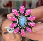 Neon Pink Opal & Golden Hills Rings | Krush Exclusive-Cluster Rings-Krush Kandy, Women's Online Fashion Boutique Located in Phoenix, Arizona (Scottsdale Area)