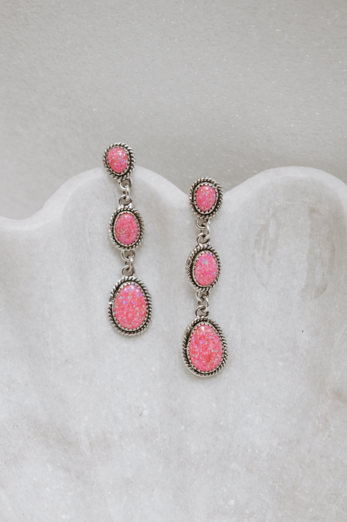 Classic Three Stone Twisted Rope Earrings-Drop Earrings-Krush Kandy, Women's Online Fashion Boutique Located in Phoenix, Arizona (Scottsdale Area)