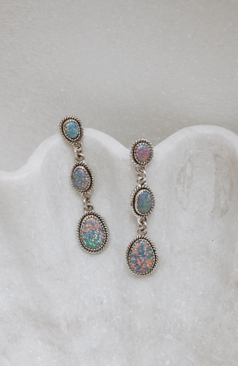 Classic Three Stone Twisted Rope Earrings-Drop Earrings-Krush Kandy, Women's Online Fashion Boutique Located in Phoenix, Arizona (Scottsdale Area)