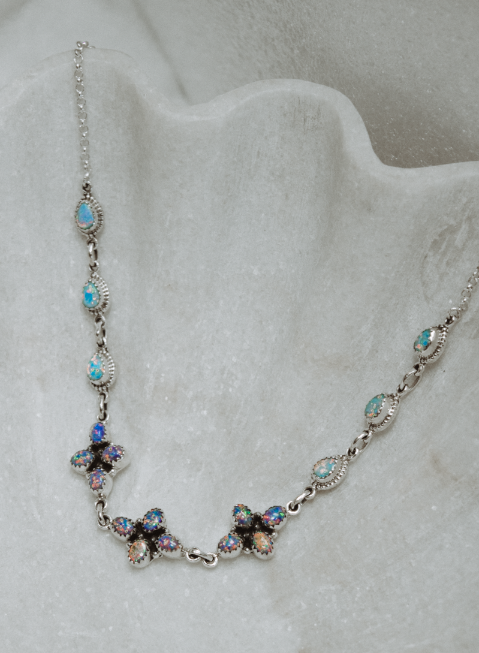 Beautiful Opal Pendant Necklace-Pendant Necklaces-Krush Kandy, Women's Online Fashion Boutique Located in Phoenix, Arizona (Scottsdale Area)