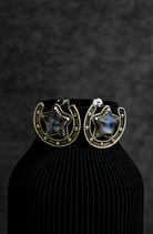 Starry Horseshoe Stone Earrings-Stud Earrings-Krush Kandy, Women's Online Fashion Boutique Located in Phoenix, Arizona (Scottsdale Area)