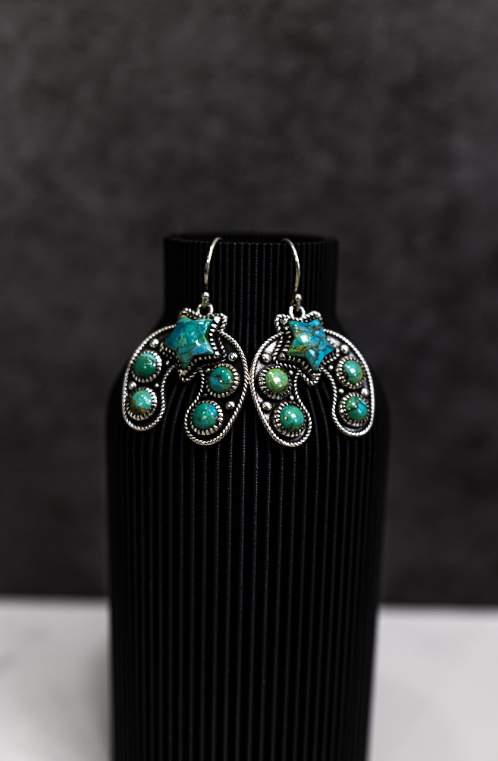 New In Town Horseshoe Stone Earrings-Drop Earrings-Krush Kandy, Women's Online Fashion Boutique Located in Phoenix, Arizona (Scottsdale Area)