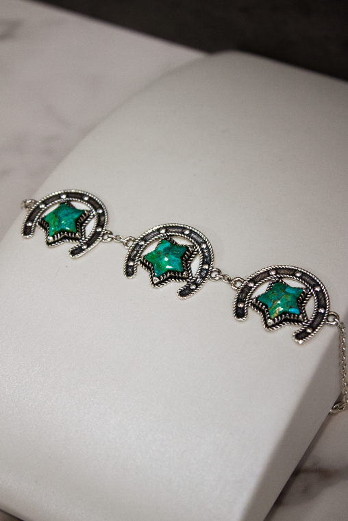 Triple Threat Horseshoe Bracelet-Chain Bracelets-Krush Kandy, Women's Online Fashion Boutique Located in Phoenix, Arizona (Scottsdale Area)