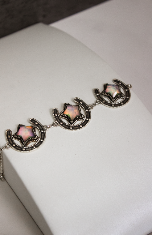 Triple Threat Horseshoe Bracelet-Chain Bracelets-Krush Kandy, Women's Online Fashion Boutique Located in Phoenix, Arizona (Scottsdale Area)