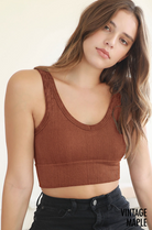 Vintage Reversible Herringbone Crop Top-Crop Tops-Krush Kandy, Women's Online Fashion Boutique Located in Phoenix, Arizona (Scottsdale Area)