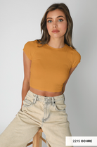 Ribbed Baby Tee-Short Sleeve Tops-Krush Kandy, Women's Online Fashion Boutique Located in Phoenix, Arizona (Scottsdale Area)