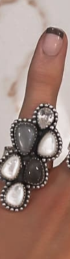 Kristyn's Cluster Crawler Stone Ring-Crawler Rings-Krush Kandy, Women's Online Fashion Boutique Located in Phoenix, Arizona (Scottsdale Area)