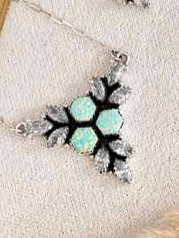 White CZ & Multi Opal Icebreaker Necklaces-Chain Necklaces-Krush Kandy, Women's Online Fashion Boutique Located in Phoenix, Arizona (Scottsdale Area)