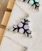 White CZ & Multi Opal Icebreaker Necklaces-Chain Necklaces-Krush Kandy, Women's Online Fashion Boutique Located in Phoenix, Arizona (Scottsdale Area)