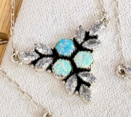 White CZ & Multi Opal Icebreaker Necklaces-Chain Necklaces-Krush Kandy, Women's Online Fashion Boutique Located in Phoenix, Arizona (Scottsdale Area)