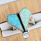 Opal & CZ Stone Stone Ring-Rings-Krush Kandy, Women's Online Fashion Boutique Located in Phoenix, Arizona (Scottsdale Area)