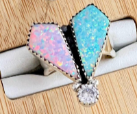 Opal & CZ Stone Stone Ring-Rings-Krush Kandy, Women's Online Fashion Boutique Located in Phoenix, Arizona (Scottsdale Area)