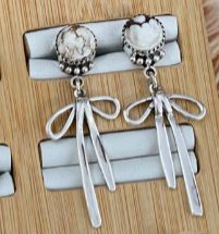 Multi Stone Bow Earrings-Stud Earrings-Krush Kandy, Women's Online Fashion Boutique Located in Phoenix, Arizona (Scottsdale Area)