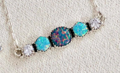 Multi Opal Stone Necklaces-Chain Necklaces-Krush Kandy, Women's Online Fashion Boutique Located in Phoenix, Arizona (Scottsdale Area)