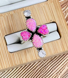 Neon Pink Opal Multi Rings-Rings-Krush Kandy, Women's Online Fashion Boutique Located in Phoenix, Arizona (Scottsdale Area)