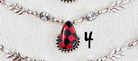 Red Checkered Slab Necklaces-Chain Necklaces-Krush Kandy, Women's Online Fashion Boutique Located in Phoenix, Arizona (Scottsdale Area)