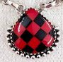 Red Checkered Slab Necklaces-Chain Necklaces-Krush Kandy, Women's Online Fashion Boutique Located in Phoenix, Arizona (Scottsdale Area)