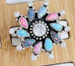 Let It Snow Opal & CZ Stone Cluster-Ring Sizers-Krush Kandy, Women's Online Fashion Boutique Located in Phoenix, Arizona (Scottsdale Area)