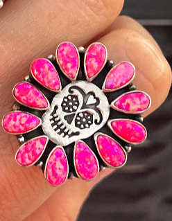 Sugar Skull Pendant & Ring-Cluster Rings-Krush Kandy, Women's Online Fashion Boutique Located in Phoenix, Arizona (Scottsdale Area)