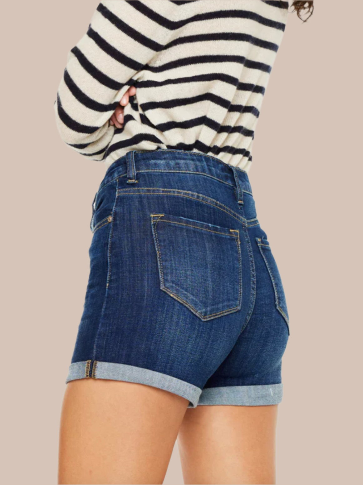 Kancan High-Rise Cuffed Denim Shorts-Shorts-Krush Kandy, Women's Online Fashion Boutique Located in Phoenix, Arizona (Scottsdale Area)