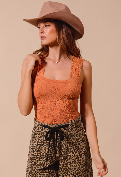 Textured Jacquard Knit Tank Top-Tanks-Krush Kandy, Women's Online Fashion Boutique Located in Phoenix, Arizona (Scottsdale Area)