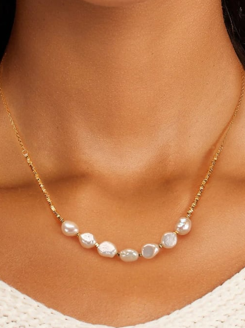 Freshwater Pearl Cluster Minimalist Necklace-Necklaces-Krush Kandy, Women's Online Fashion Boutique Located in Phoenix, Arizona (Scottsdale Area)