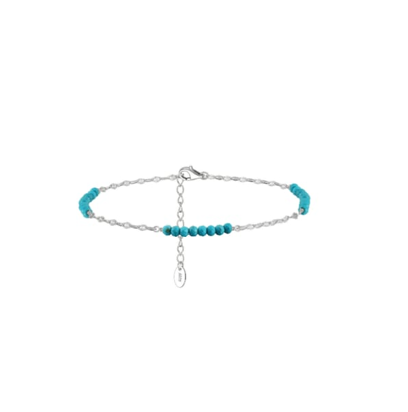 Turquoise Geometric Vintage Anklet-Bracelets-Krush Kandy, Women's Online Fashion Boutique Located in Phoenix, Arizona (Scottsdale Area)