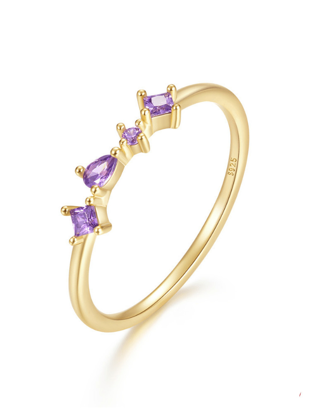 Multi Shape Cubic Zirconia Minimalist Band Ring-Earrings-Krush Kandy, Women's Online Fashion Boutique Located in Phoenix, Arizona (Scottsdale Area)