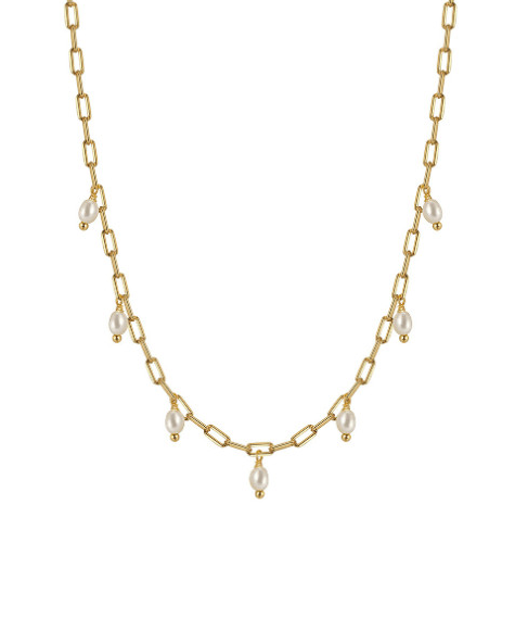 Linked Together Freshwater Pearl Necklace-Necklaces-Krush Kandy, Women's Online Fashion Boutique Located in Phoenix, Arizona (Scottsdale Area)