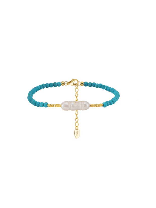 Freshwater Pearl Irregular Vintage Beaded Bracelet-Bracelets-Krush Kandy, Women's Online Fashion Boutique Located in Phoenix, Arizona (Scottsdale Area)