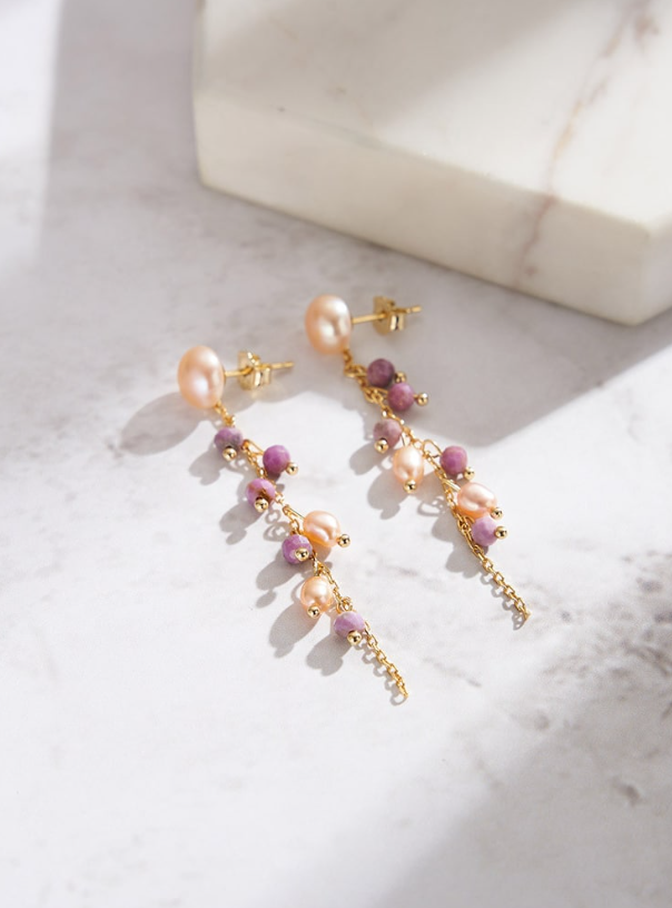 Pearl Tassel Minimalist Threader Earrings-Earrings-Krush Kandy, Women's Online Fashion Boutique Located in Phoenix, Arizona (Scottsdale Area)