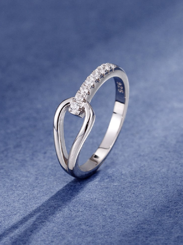 Cubic Zirconia Geometric Minimalist Band Ring-Ring-Krush Kandy, Women's Online Fashion Boutique Located in Phoenix, Arizona (Scottsdale Area)